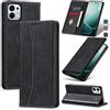 Jasonyu Cover per OPPO A6 Pro 5G/4G Flip Custodia in Pelle PU, Cover a Libro Portafoglio, Funzione Supporto, Magnetica, Slot Schede, TPU Bumper Caso Custodia (Nero)