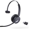 Yealink WH64 - Cuffie wireless ibride DECT e Bluetooth, portata 150 m, con dongle DECT, microfono 3x, tempo di conversazione 26h, cuffie singole per PC, cellulare, laptop