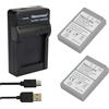 Newmowa BLS-5 Batteria (confezione da 2) e Portable USB Caricatore kit per Olympus BLS-5, BLS-50, PS-BLS5 Olympus OM-D E-M10, PEN E-PL2, E-PL5, E-PL6, E-PL7, E-PM2, Stylus 1