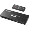 KOOFIT Switch HDMI, 4K@60Hz Sdoppiatore HDMI 5 In 1 Out con Telecomando, Splitter HDMi Supporta 4K 3D 1080P Full HD HDCP, Automatico per PS5/PS4/PS3 HDTV Xbox Fire Stick Blu-Ray DVD Laptop Projectors