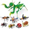 NONE Blocchi di costruzione creativi Modello di insetti Ape Libellula Formica Mantis Giocattoli assemblati per bambini Interessanti ornamenti animali Regali