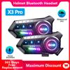 XINOWY X3 Pro Casco Moto Auricolare Bluetooth 2-Rider Interfono 1000M BT6.0 IPX6 Assistente Vocale Impermeabile Riduzione Del Rumore Radio FM