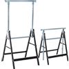 HOMCOM set di 2 cavalletti telescopici pieghevoli regolabili in altezza 80 cm neri