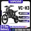 VIPCOO Moto Elettrica da Fuoristrada VIPCOO H3 3500W 48V 23AH, Motocicletta Elettrica con Pneumatici Larghi e Sospensioni ad Azoto per Adolescenti e Adulti
