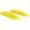 HOMCOM Set di 2 Rampe per Auto e Veicoli Utilitari, Rampa per Carichi Pesanti, 3 Rampe per Caravan e Camper 70L x 19,5l x 7,8H cm PP giallo