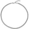Breil, Collezione Gritty, Collana Uomo in Acciaio Satinato, Groumette Classica, con Pratica Chiusura a Moschettone, Idee Regalo Uomo, Lunghezza Regolabile 47-52 cm, Silver