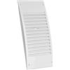EUROPLAST 140x300mm Griglia di Ventilazione Regolabile con Zanzariera - Griglie D'Aerazione - Plastica ABS Bianco