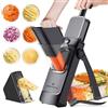 ONCE FOR ALL Mandolina Affettatrice di verdure Spessore regolabile Patate Cipolla Chopper Kitchen Chopping Artifact Multifunzionale Cutte (Aggiornamento - Nero)