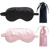 KEYRI 2 Pezzi Mascherina per Dormire 2 Sacchetti Conservazione | Maschera per Dormire Mascherina per Occhi Morbida Mascherina Occhi per Dormire Viaggi Pisolino con Fascia Elasticità