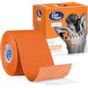 CureTape Nastro kinesiologico impermeabile, nastro medico per lesioni, la migliore adesione, aumenta la mobilità e le prestazioni, riduce il dolore articolare, nastro sportivo, 5 cm, arancione