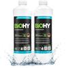 BiOHY Detergente per tubi (6 bottiglie da 1l) | Liquido, altamente concentrato per lo scarico | Inodore | Per tutti gli intasamenti (Rohrreiniger)