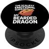 Emotional Support Bearded Dragon Do Not Supporto emotivo Drago Barbuto PopSockets PopGrip Adesivo