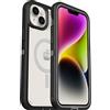 OtterBox Cover per iPhone 14 Plus Defender XT con MagSafe, resistente a shock e cadute, cover robusta, testata 5x vs le norme anti caduta MIL-STD 810G, Trasparente/Nero, Senza Retail Package