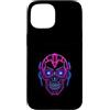 Patternado Studio Custodia per iPhone 15 Cyberpunk Skull Cuffie Vaporwave Tech Design