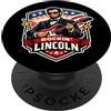 Rockin President Guitar American Merch Chitarra Rockin President American Independence Day Stati Uniti PopSockets PopGrip Adesivo