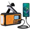 NK Radio di Emergenza Solare - Power Bank 4000mAh, FM/AM/SW, Torcia LED, Display LCD, Allarme SOS, Manovella & Ricarica USB/AAA - Ideale per Camping e Trekking