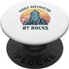 Easily Distracted By Rocks Geology Rocks Geologia facilmente distratta dal geologo amante dei collezionisti di rocce PopSockets PopGrip Adesivo