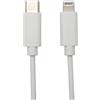 APM 570362 - Cavo di tipo C MFI Lightning - Caricabatterie di tipo C - Connettori maschio/maschio - Ricarica e sincronizzazione - 1 m di lunghezza, compatibile con smartphone e tablet, colore: bianco