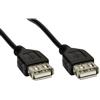 AKYGA AK Cavo di Collegamento Cavo di prolunga USB 2.0/06 Dati/A Femmina a Femmina 1,8 m Nero