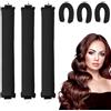 KEYRI 3 PCS Bigodino Capelli Fascia Bigodino Senza Calore Bigodini Morbidi | per Dormire Flanella Morbida Onde Capelli Senza Calore Con Gancio Aste Donna Strumento per Lo Styling Dei Fai-Da-Te (Nero)