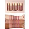 SPORTEON Rossetto Matte Kit, lucidalabbra per rossetto liquido opaco 6 pezzi, Kit regalo rossetto liquido per cosmetici a lunga durata impermeabile (02)