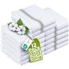 Utopia Towels - 200 GSM Asciugapiatti, 38 x 64 CM, Asciugamani Da Cucina In Cotone, Set Di Asciugamani Da Bar e Da Tè Morbidi e Riutilizzabili (12 Confezioni, Grigio)