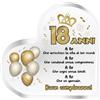 NAÏZAYA Idea Regalo Compleanno Originale 18 Anni - Targa a Cuore 18 Enne Uomo Donna - Idee Regali Compleanno Originali - Gadget Auguri Divertenti per Lui Lei