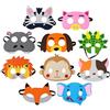 Jtnohx Feltro Maschere Animali, 10 Pz Maschera Halloween, Costume Animale per Compleanno Party Forniture