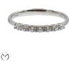 Anello oro bianco 18 kt 750 veretta zirconi -318/ST-