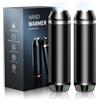 SUPPOU Scaldamani magnetici con torcia, confezione da 2 scaldamani ricaricabili da 5000 mAh a batteria, riscaldatore tascabile elettrico portatile, 3 livelli di calore per esterni, idea regalo per