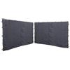 QUICK STAR 2 pannelli laterali con cerniera 250 x 192 cm per gazebo Nizza, 3 x 3 m, parete laterale grigio RAL 7012