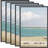 WOLTU Cornice per Foto 20x30 cm Set di 5 da Parete e Tavolo, Set di 10 Cornice per Poster Nero in Plastica, Collage Foto Portafoto Montaggio Verticale o Orizzontale