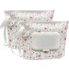 ULVBABI Contenitore portatile di piccole dimensioni (17,8 x 13,7 cm), dispenser di salviette riutilizzabili e ricaricabili, ecologico, pratico da viaggio (gatto amore)