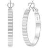 Senteria Orecchini Creoles da Donna in Argento Leggeri Grand Creoles Argento 925 Ipoallergenici Orecchini 30/40/50MM, Argento sterling, Senza Gemme