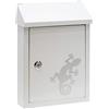 ARREGUI Smart Graphic E5721-SAL Cassetta Postale Individuale in Acciaio con Serigrafia Decorativa Salamandra, Cassetta Postale o Raccogliposta, Con 2 Feritoie, Dimensione S (DIN A5), Bianco