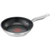 Tefal Virtuoso E49104 - Padella in acciaio inox a induzione, con rivestimento antiaderente Titanium Pro, segnale termico a temperatura ideale per tutti i piani cottura, cottura più veloce, E49104