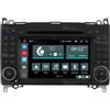 Jf Sound car audio system Autoradio Custom Fit per Mercedes Android GPS Bluetooth WiFi Dab USB Full HD Touchscreen Display 7 processore 8core e comandi vocali