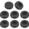 QUARKZMAN 44pz Occhielli in Gomma 12mm Foro di Perforazione, Guarnizione Anello per Tappi Fori Monofacciali ID 8mm Passacavi Scrivania per Protezione dei Cavi Firewall, Nero