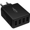 ANSMANN Caricatore USB a 4 porte da 30 W, con controllo intelligente di ricarica per smartphone, tablet, GoPro, e-book, ecc.