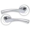 Infinity Decor Maniglie a molla con leva ritorta, cromo lucido, per porte interne