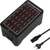 HONGYEE Caricatore USB a 30 Porte,150W/30A Caricatore intelligente USB, Hub di ricarica da tavolo 30 in 1, Della stazione di ricarica a più porte per Samsung/iPhone/iPad/Google Pixel/Tablet ed elettronica USB