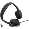 Jabra Evolve2 65 Flex - Cuffie Stereo Bluetooth, Ottimizzato per Microsoft Teams, USB-A dongle, Caricatore Wireless Incluso, Evolve2 65 Flex