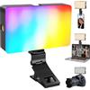 NiceVeedi RGB Luce selfie per telefono, luce LED per selfie da 2700K a 6500K con clip, slitta per accessori e attacco da 1/4, luce ricaricabile per trucco/fotografia/streaming/videoconferenze