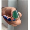 Splendid Verde Onice Gemma 925 Argento Sterling Mano Anello Tutte le Misure AC-3
