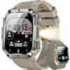Blackview Smartwatch Uomo, 2.01" Smartwatch Militare Uomo Fitness con Chiamate Bluetooth Orologio Intelligente 115+ Modalità Sportive/900 mAh/Sonno/Cardiofrequenzimetro/Torcia/Bussola per Android IOS