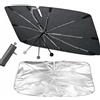 Suyamir Parasole Auto Ombrello Parabrezza Interno 142x79 cm, Manico Pieghevole 360°, Copertura Completa, Protezione UV e Anti Calore, Parasole Pieghevole con Custodia