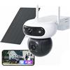 8MP (4MP+4MP) Telecamera Wifi Esterno Batteria Con Doppia Lente, Telecamera Sola
