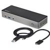 STARTECH Dock USB-C USB-A Nero USB 3.2 Gigabit Ethernet HDMI DisplayPort