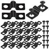 Swpeet 25Pz Staffa a U a Due Fori da 5mm con Kit di 50 Viti autofilettanti, Morsetti a U, Morsetti per Tubi in Metallo, Fascette per Tubi, Fascette per Condotti, Clip di Tensione per il Fissaggio di