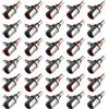 QitinDasen 30Pcs Premium Prese femmina RCA, Adattatore Connettore Jack Femmina RCA, Terminale Audio Connettore RCA, Montaggio a Pannello Connettore Presa RCA (Rosso, Nero)